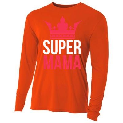 Super Mama I Best Mother In The World Gift Cooling Performance Long Sleeve Crew