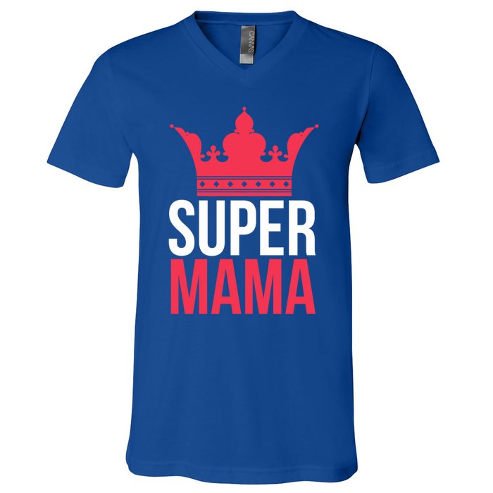 Super Mama I Best Mother In The World Gift V-Neck T-Shirt