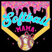Softball Mama Ice Cream Drip Cheer Mom Game Day Mothers Day 16 in Basic Backpack