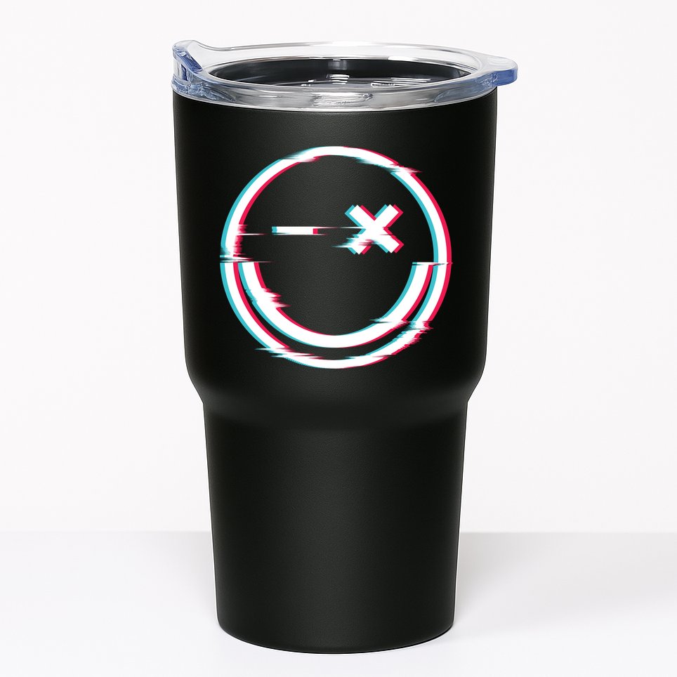 Smile Glitch Tumbler