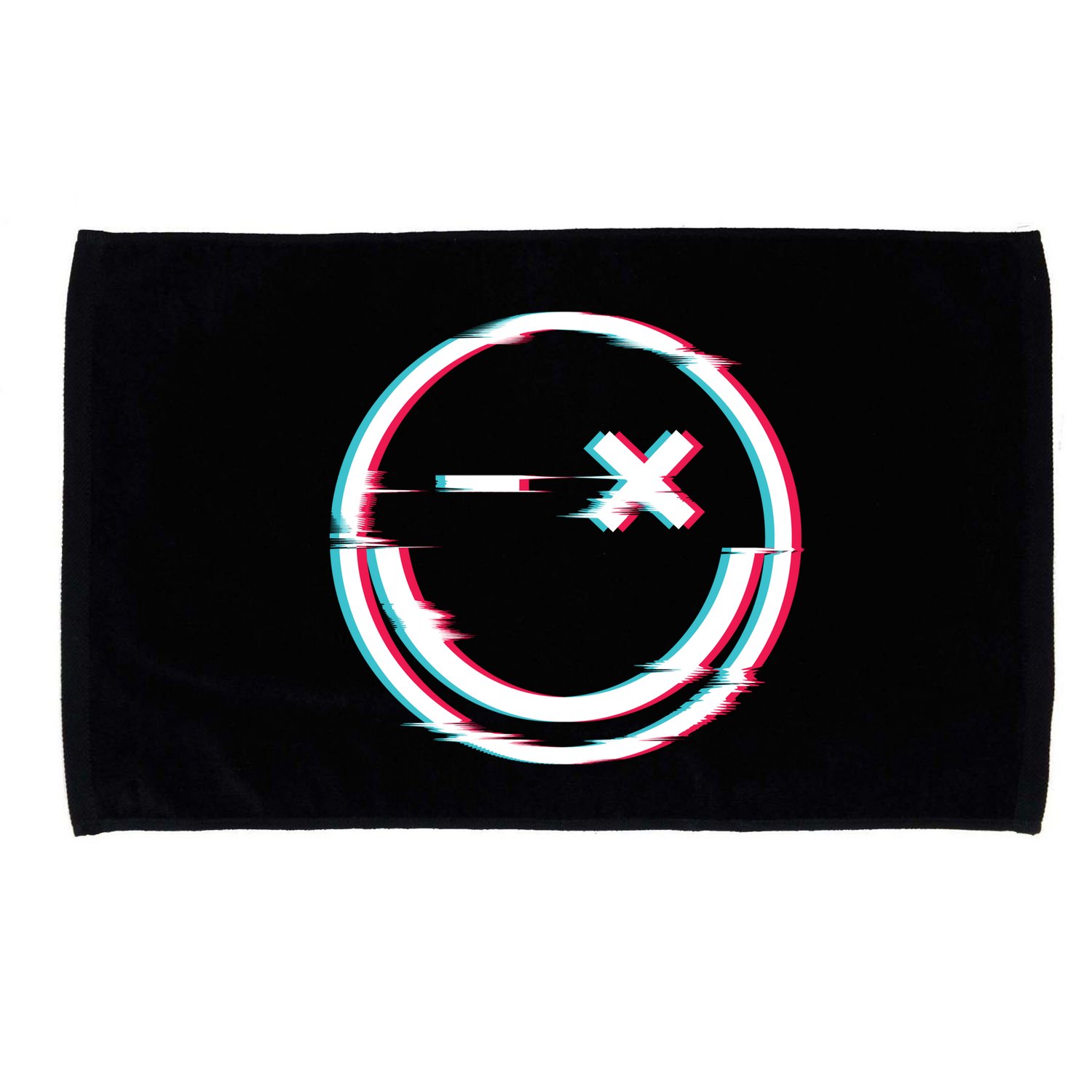 Smile Glitch Microfiber Hand Towel