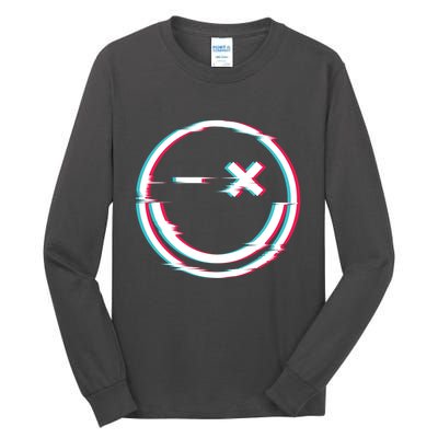 Smile Glitch Tall Long Sleeve T-Shirt