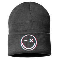 Smile Glitch Sustainable Knit Beanie