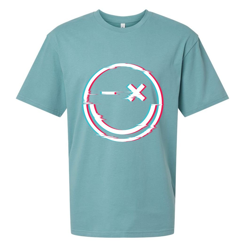 Smile Glitch Sueded Cloud Jersey T-Shirt