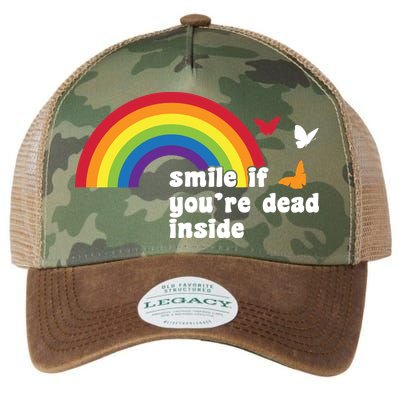 Smile If You're Dead Inside Legacy Tie Dye Trucker Hat