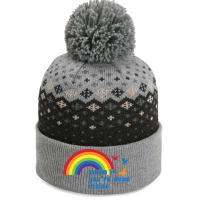 Smile If You're Dead Inside The Baniff Cuffed Pom Beanie