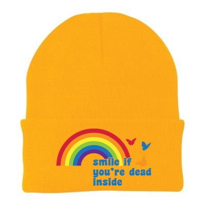 Smile If You're Dead Inside Knit Cap Winter Beanie