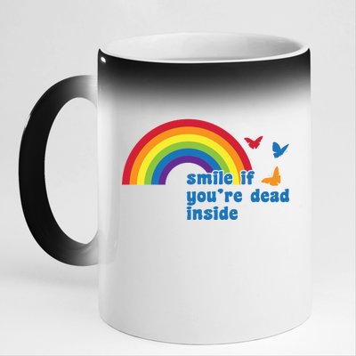 Smile If You're Dead Inside 11oz Black Color Changing Mug