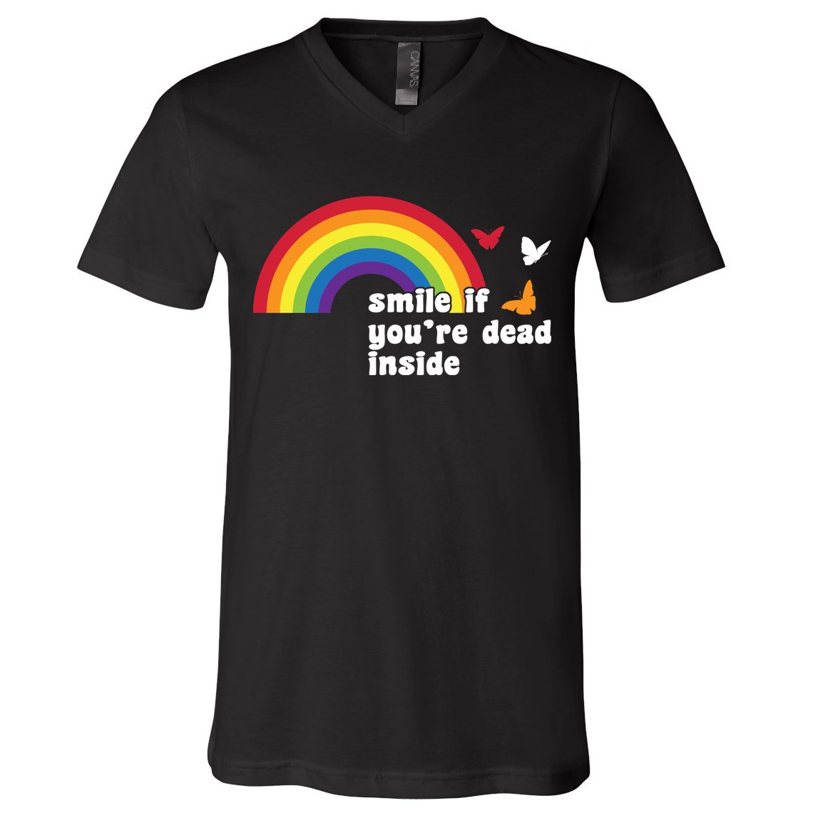 Smile If You're Dead Inside V-Neck T-Shirt