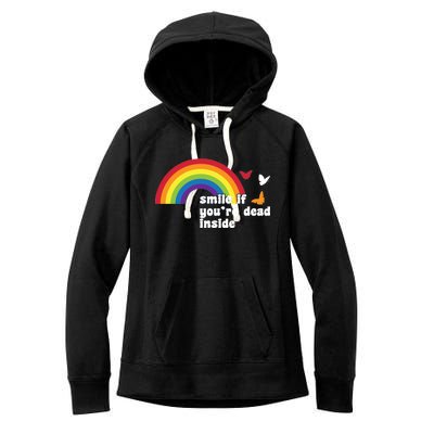 Smile If You're Dead Inside Women's Fleece Hoodie