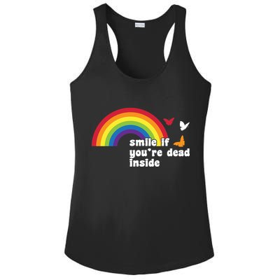 Smile If You're Dead Inside Ladies PosiCharge Competitor Racerback Tank