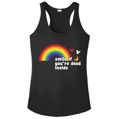 Smile If You're Dead Inside Ladies PosiCharge Competitor Racerback Tank