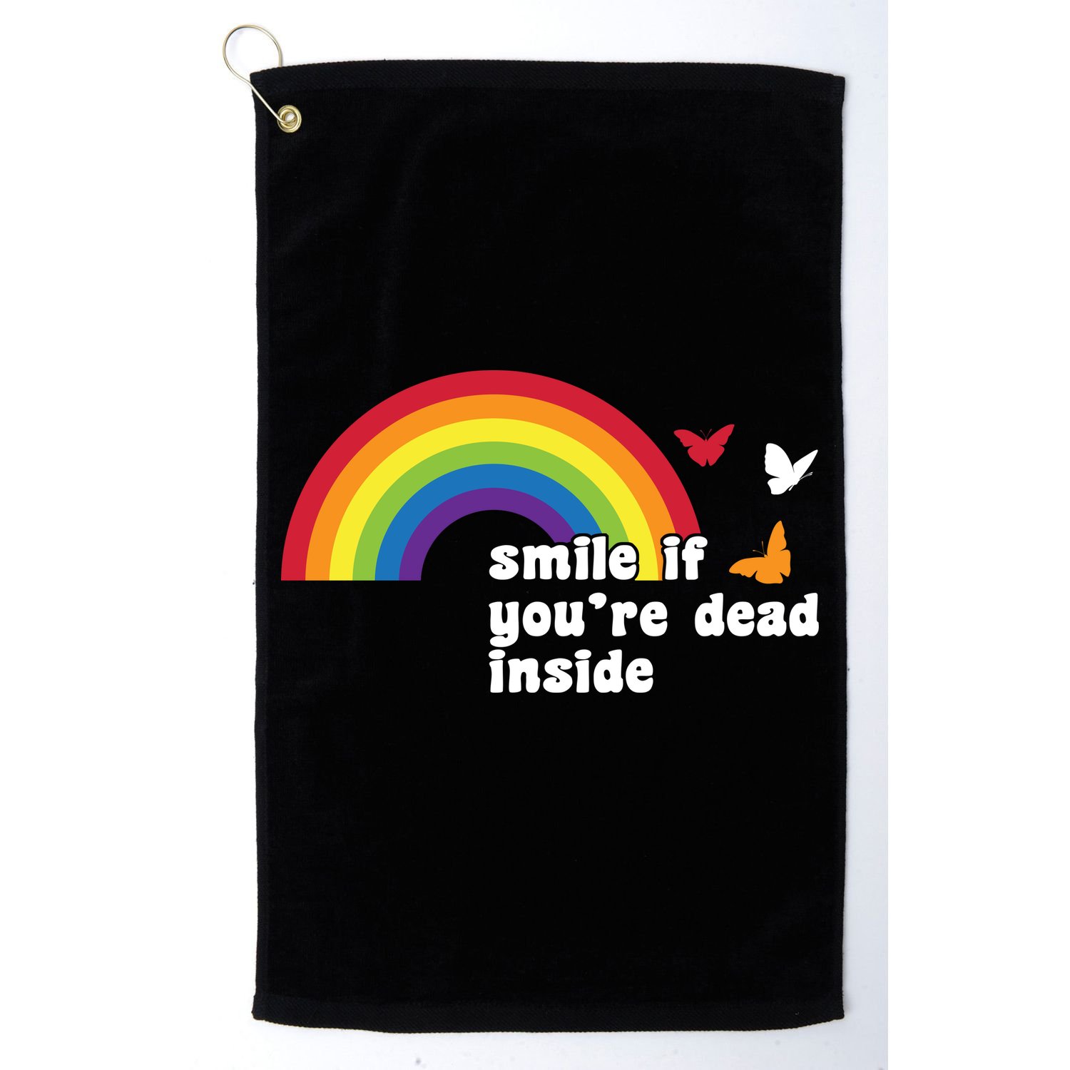 Smile If You're Dead Inside Golf Towel