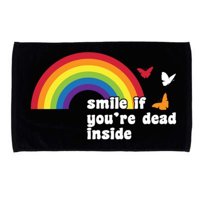 Smile If You're Dead Inside Microfiber Hand Towel