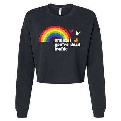 Smile If You're Dead Inside Cropped Pullover Crew