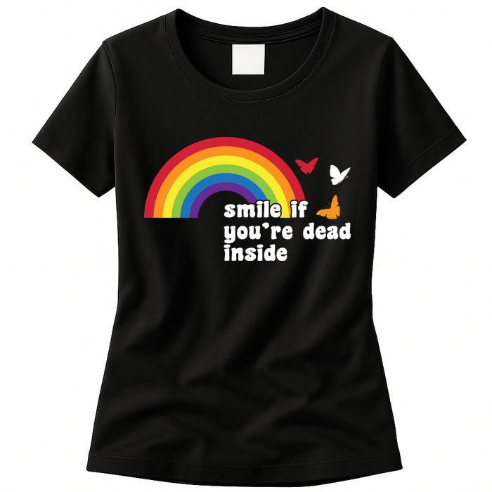 Smile If You're Dead Inside Womens T-Shirt