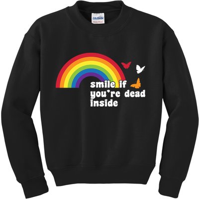 Smile If You're Dead Inside Kids Sweatshirt