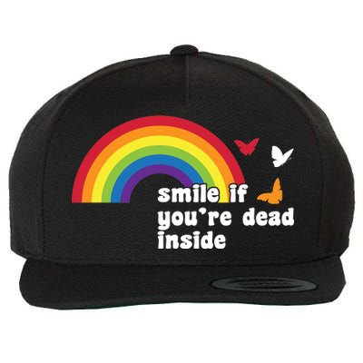 Smile If You're Dead Inside Wool Snapback Cap