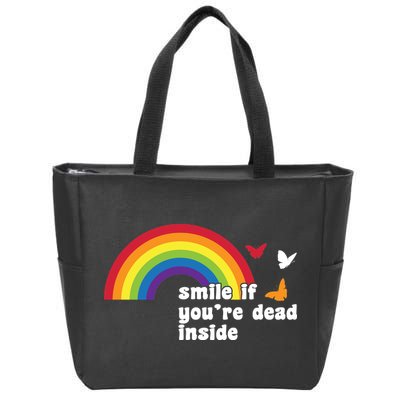 Smile If You're Dead Inside Zip Tote Bag