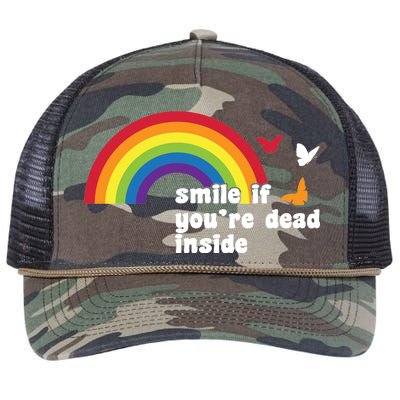 Smile If You're Dead Inside Retro Rope Trucker Hat Cap