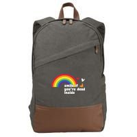 Smile If You're Dead Inside Cotton Canvas Backpack