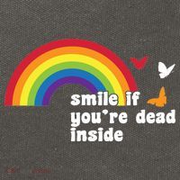 Smile If You're Dead Inside Cotton Canvas Backpack