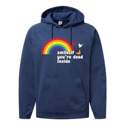 Smile If You're Dead Inside Performance Fleece Hoodie