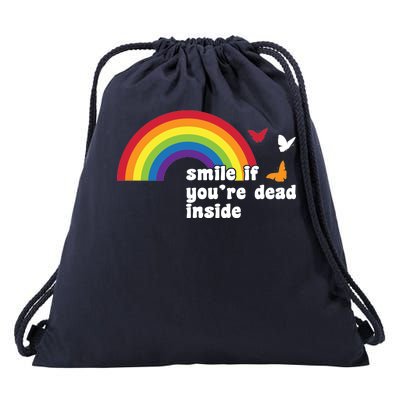 Smile If You're Dead Inside Drawstring Bag