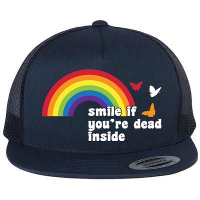 Smile If You're Dead Inside Flat Bill Trucker Hat