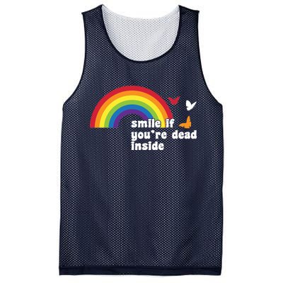 Smile If You're Dead Inside Mesh Reversible Basketball Jersey Tank