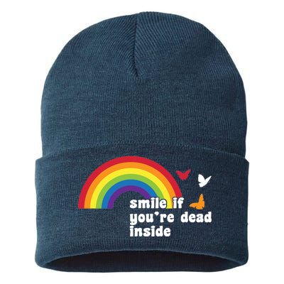 Smile If You're Dead Inside Sustainable Knit Beanie