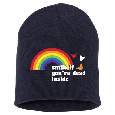 Smile If You're Dead Inside Short Acrylic Beanie