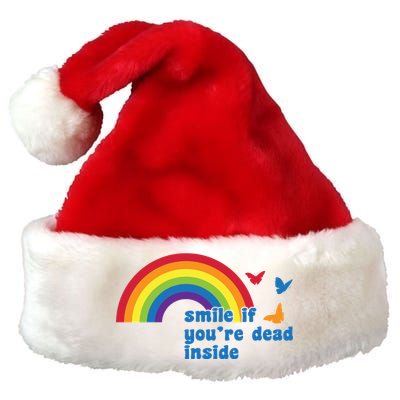 Smile If You're Dead Inside Premium Christmas Santa Hat