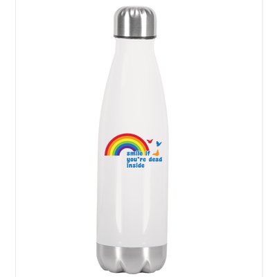 Smile If You're Dead Inside Stainless Steel Insulated Water Bottle