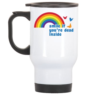 Smile If You're Dead Inside Stainless Steel Travel Mug