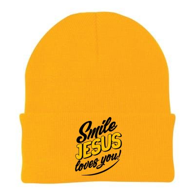 Smile Jesus Loves You!  Knit Cap Winter Beanie