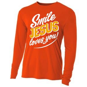 Smile Jesus Loves You!  Cooling Performance Long Sleeve Crew