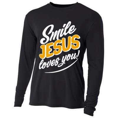 Smile Jesus Loves You!  Cooling Performance Long Sleeve Crew