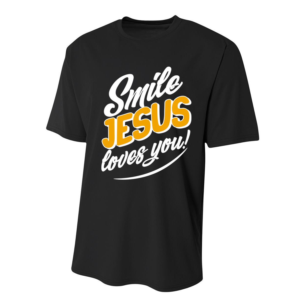 Smile Jesus Loves You!  Youth Performance Sprint T-Shirt
