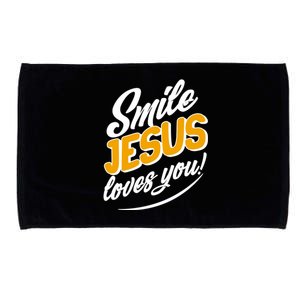 Smile Jesus Loves You!  Microfiber Hand Towel