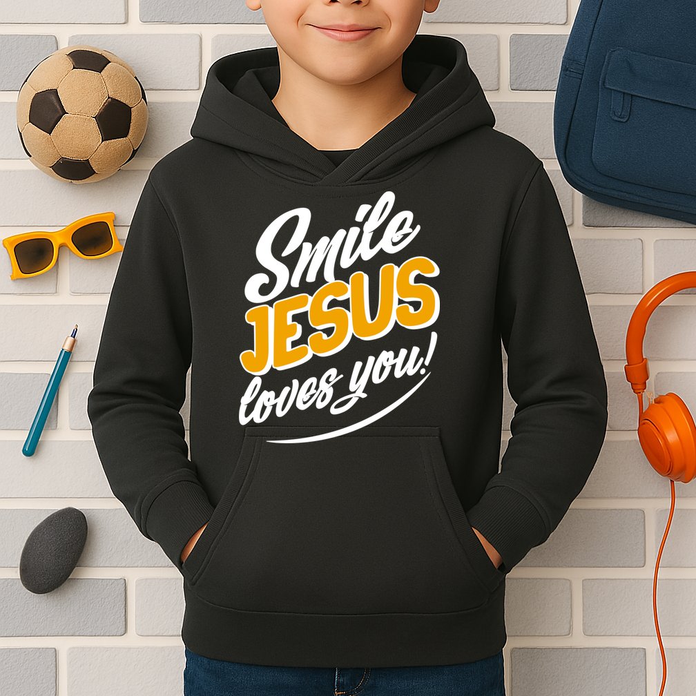 Smile Jesus Loves You!  Kids Hoodie