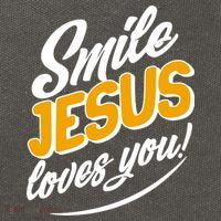 Smile Jesus Loves You!  Cotton Canvas Backpack