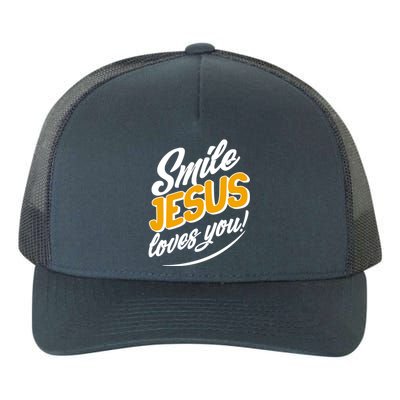 Smile Jesus Loves You!  Yupoong Adult 5-Panel Trucker Hat