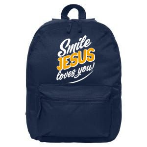 Smile Jesus Loves You!  16 in Basic Backpack