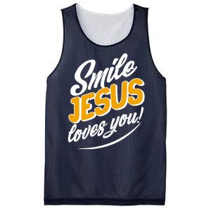 Smile Jesus Loves You!  Mesh Reversible Basketball Jersey Tank