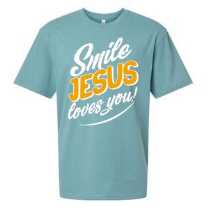 Smile Jesus Loves You!  Sueded Cloud Jersey T-Shirt