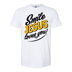 Smile Jesus Loves You!  Softstyle CVC T-Shirt