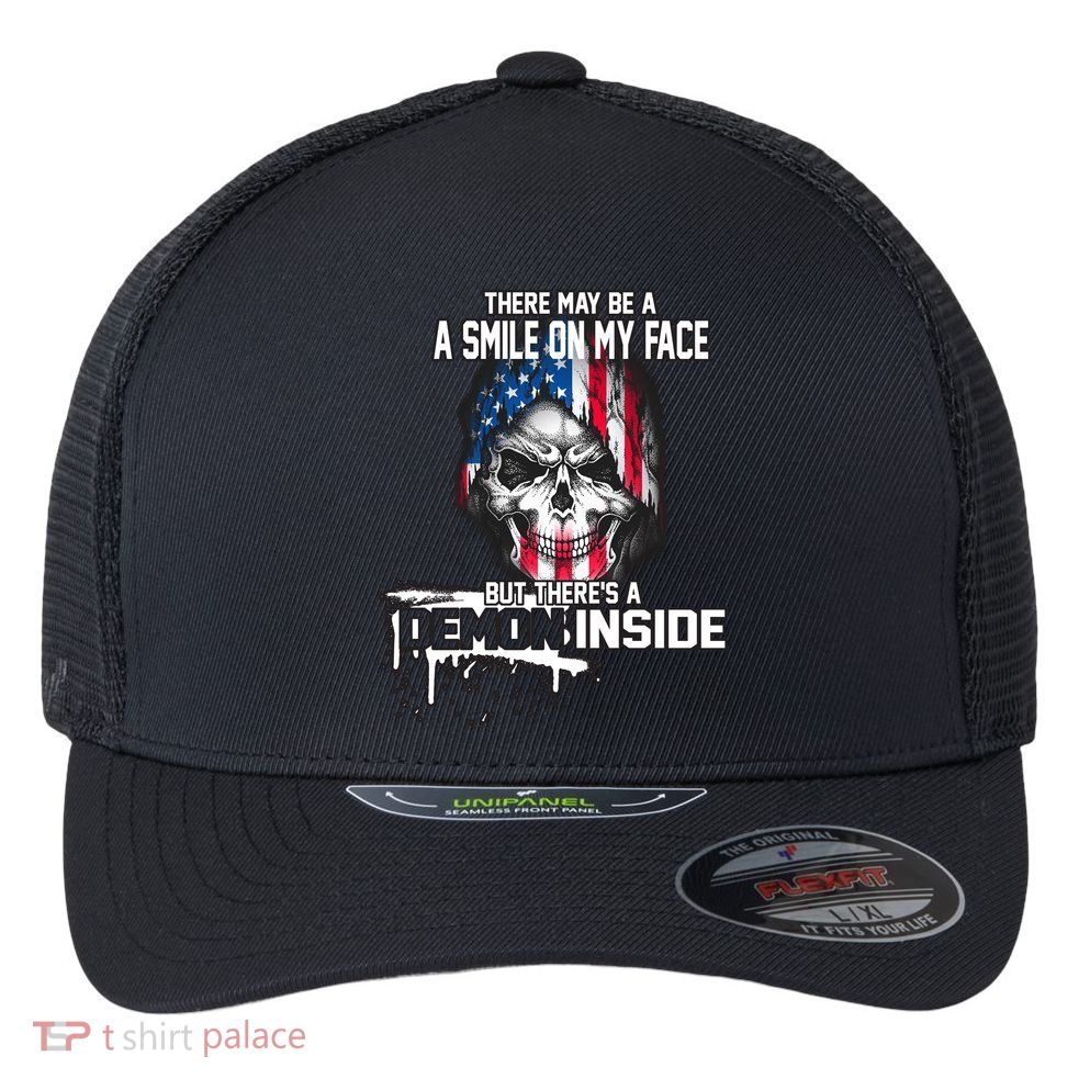 Smile On My Face Demon Inside Flexfit Unipanel Trucker Cap