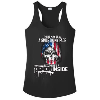 Smile On My Face Demon Inside Ladies PosiCharge Competitor Racerback Tank