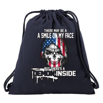 Smile On My Face Demon Inside Drawstring Bag